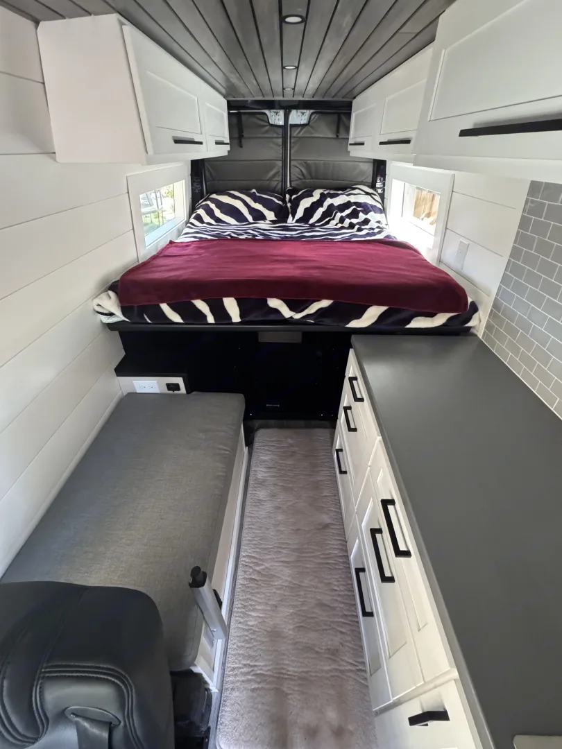 Luxury Sprinter Van Interior Glamping Reno